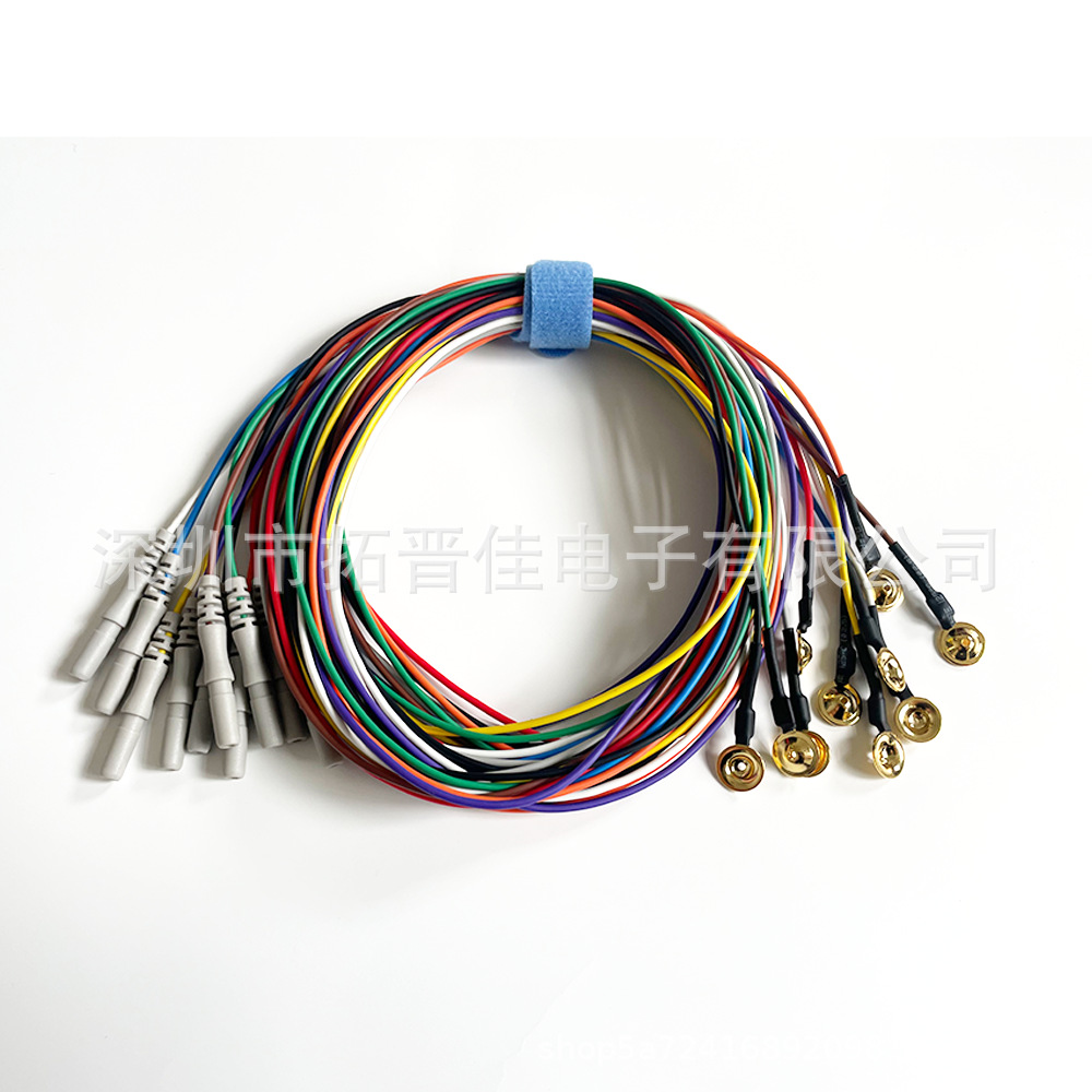 适用上海诺成 泥高力 脑电放大盒导联线镀金盘装电极线DIN1.5mm