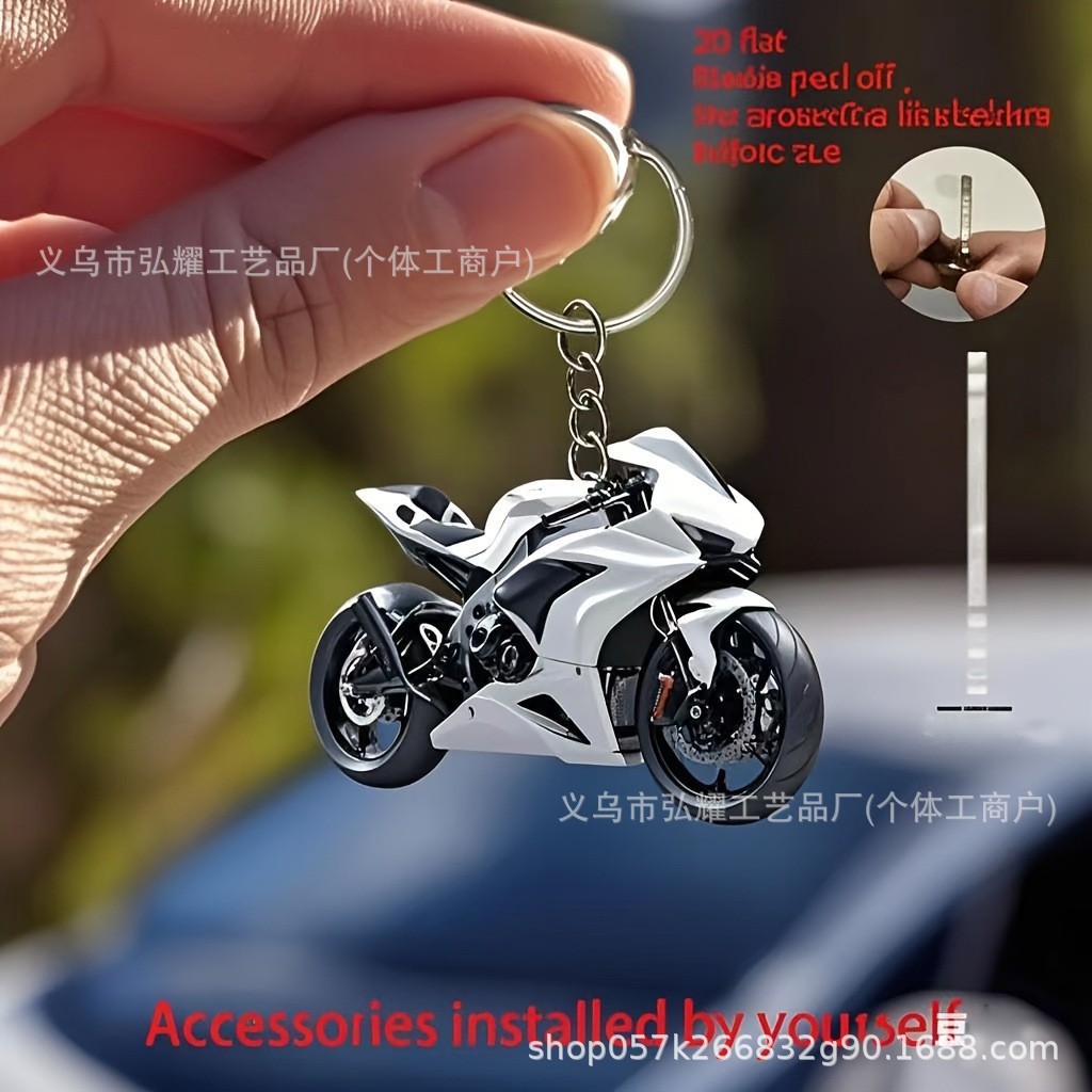 Nuevo acrílico plano transfronterizo para gatos y perros mochila creativa llaveros accesorios de automóviles
