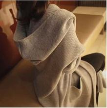 韩国2021秋冬女装新款宽松大码针织开衫大毛衣外套