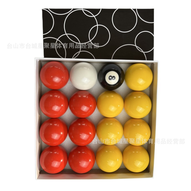 Bola roja y amarilla 5,25 billar británico billar 5,25 cm bola de cristal billar británico