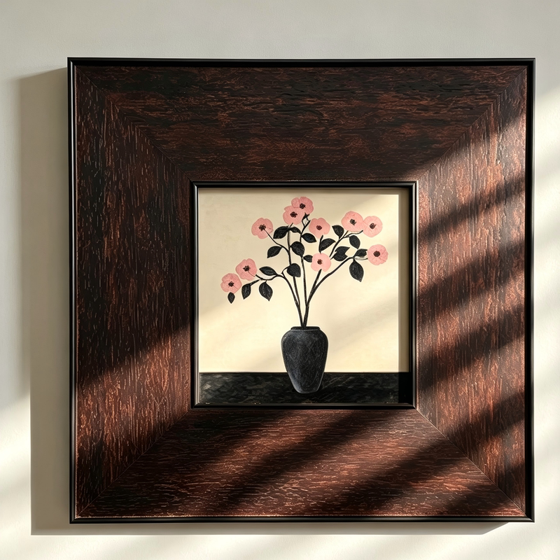 Vintage-style wide-edge picture frame for tabletop or wall hanging, French retro picture frame with a high-end feel, niche picture frame for framing puzzles
