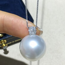 批发冷光澳白王妃款吊坠单颗澳洲南洋白珠仿海水珍珠项链无暇正