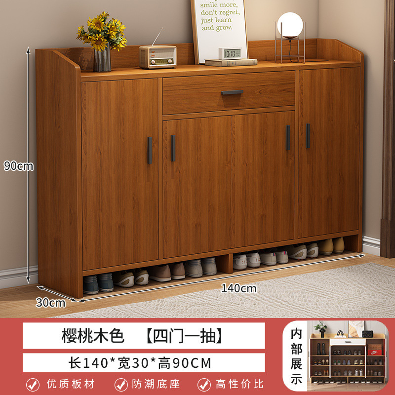 家庭用玄関用既製靴キャビネット無垢材カラー玄関キャビネット大容量玄関ドアリビングルーム防塵収納靴ラック|undefined