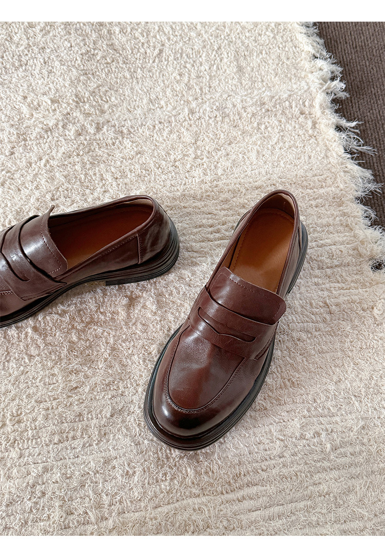 Mocassini donna old money stile in pelle con interno caldo_voghion.com