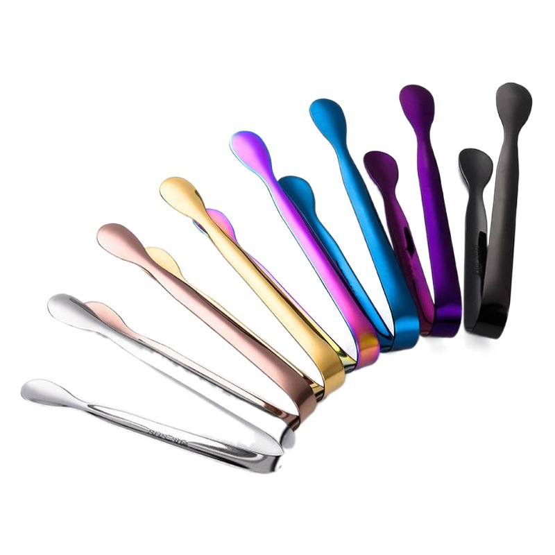 Factory Direct Supply 304 Stainless Steel Bartending Ice Clip Ice Cube Clip Creative Wine Glass Small Ice Ball Sugar Cube Clip Ice Capsules Clip