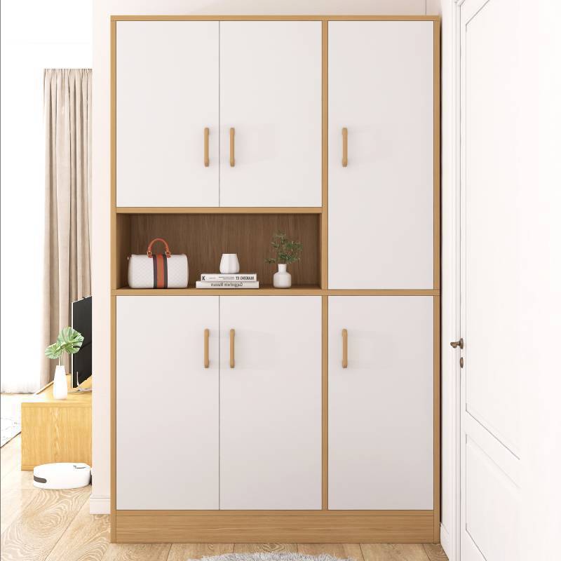 Shoe Cabinet for Home Entrance, Large Capacity Entryway Cabinet with Integrated Partition, Wall-Mounted Storage Cabinet, Elevated Shoe Rack