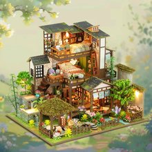 中国风diy小屋别墅竹泉小院手工房子拼装模型创意生日礼物闺蜜女