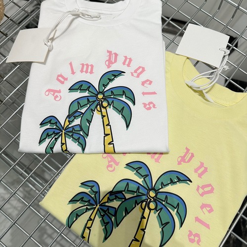 Coconut Tree Children's Short Sleeve T-Shirt 2024 New Summer Clothing Children's Loose T-Shirt Baby Summer Trunk Bear Top Fashion 