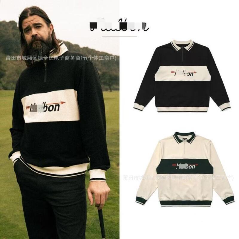 25 Autumn/Winter American Version Men's Golf Long-Sleeve Half-Zip Color-Blocked Polo Sweatshirt Sports Warm Long-Sleeve Sweatshirt 25 Autumn/Winter American Version Men's Golf Long-Sleeve Half-Zip Color-Blocked Polo Sweatshirt Sports Warm Long-Sleeve Sweatshirt