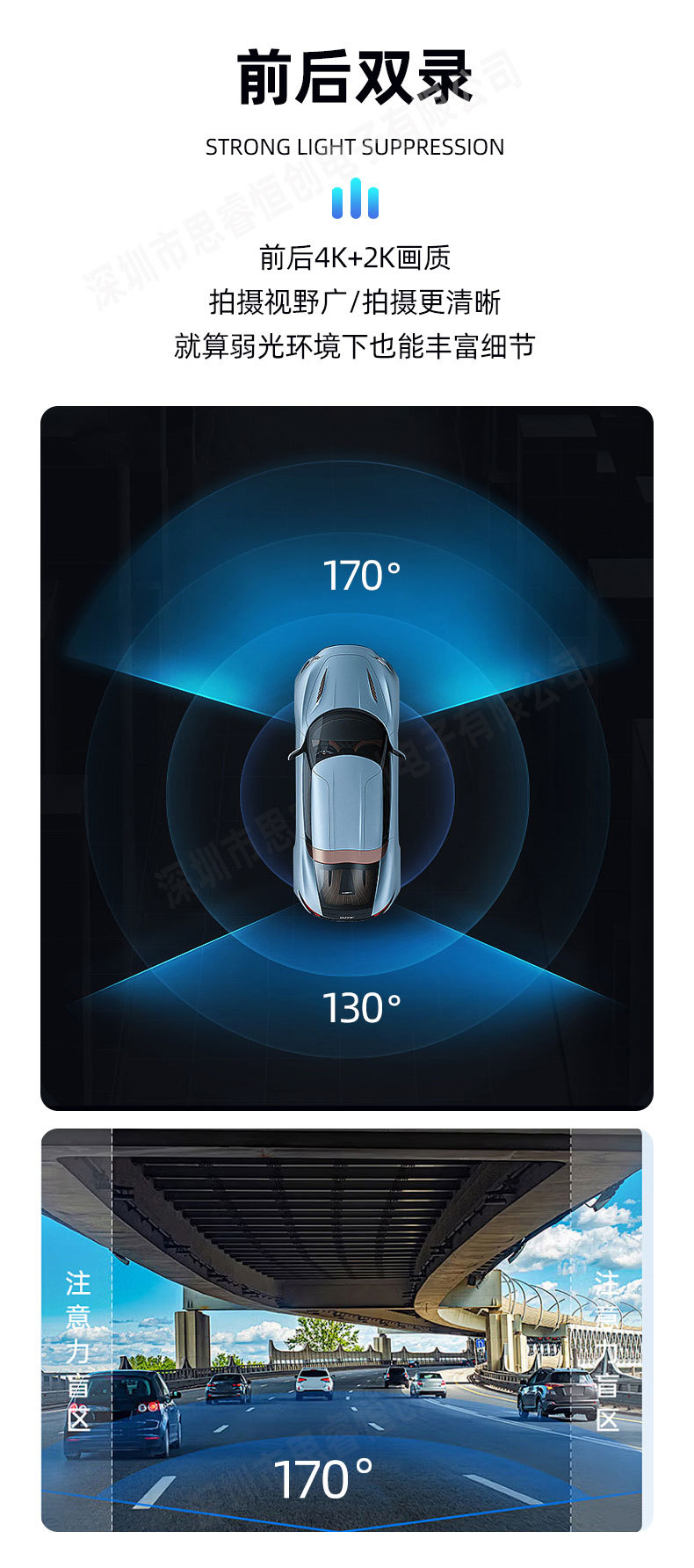 23-25 Models Tank400 500 Dedicated Original Factory Hidden Wireless Wifi High-Definition Dual-Recording Dashcam