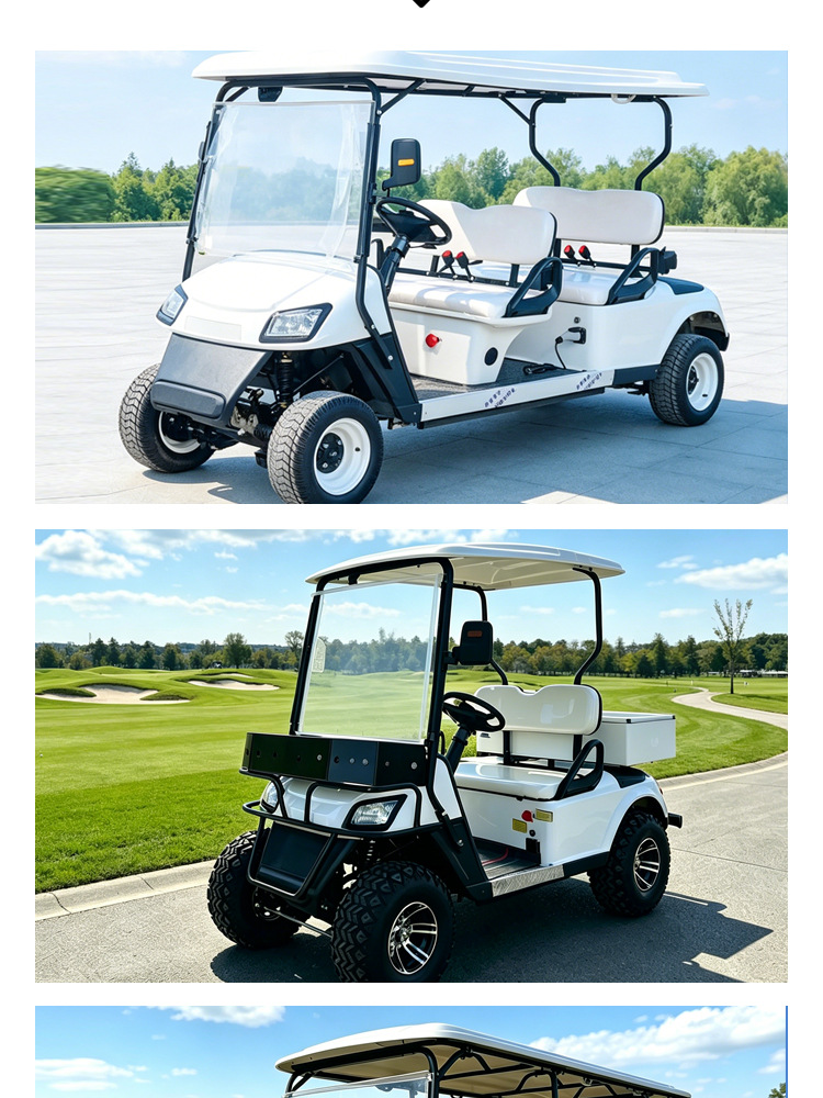 Export Golf Carts: 8-Seater Sales Office Shuttle, 6-Seater Scenic Spot Shuttle, Sightseeing Car, Villa Area Reception Car