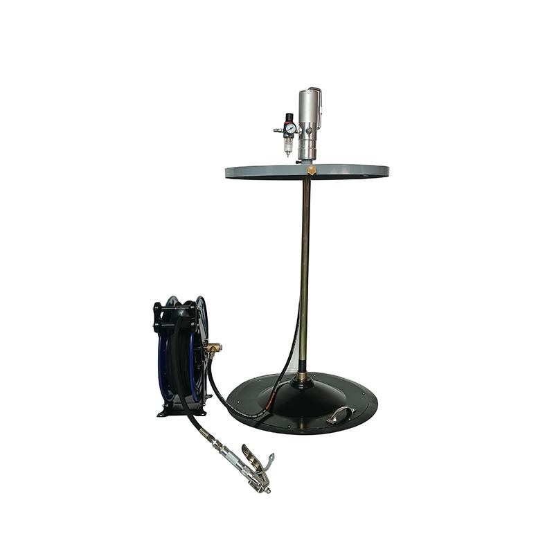 64055气动黄油加注机 高压润滑脂抽油机 巨川气动黄油枪油管卷盘