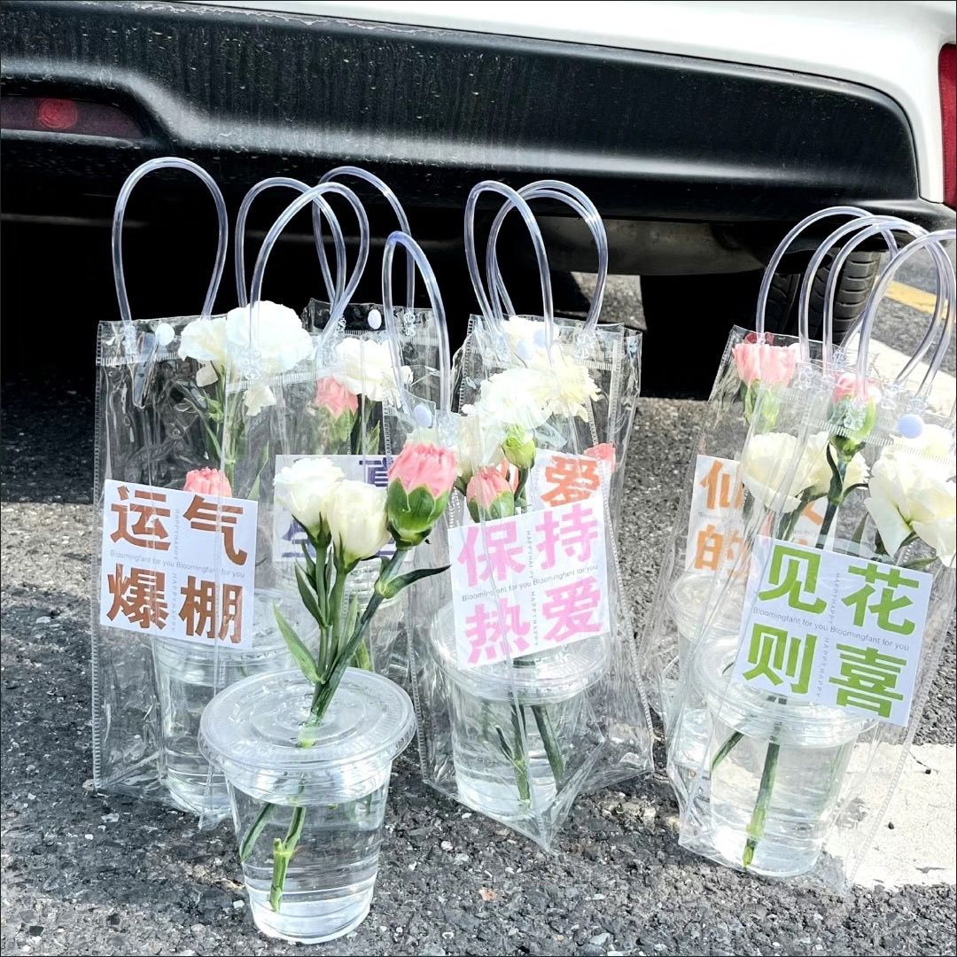 PVC 핸드백 + 컵 + 뚜껑 + 카드 - 10개