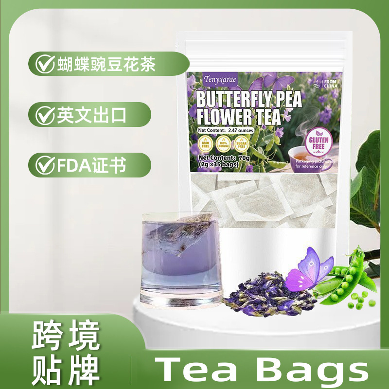 Blue Butterfly Pea Flower Tea Butterfly Pea Flower Tea Dried Butterfly Pea Flowers 30 Packs