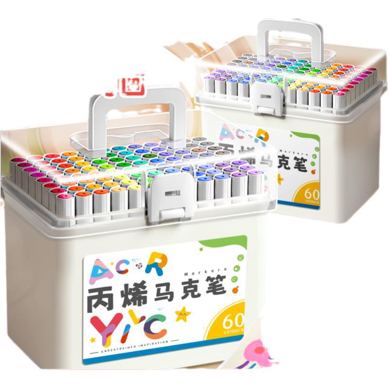 Bolígrafo de acuarela especial para estudiantes de primaria, bolígrafo de color lavable para niños, bolígrafo de color de arte de color apilable, marcador acrílico de 24 colores