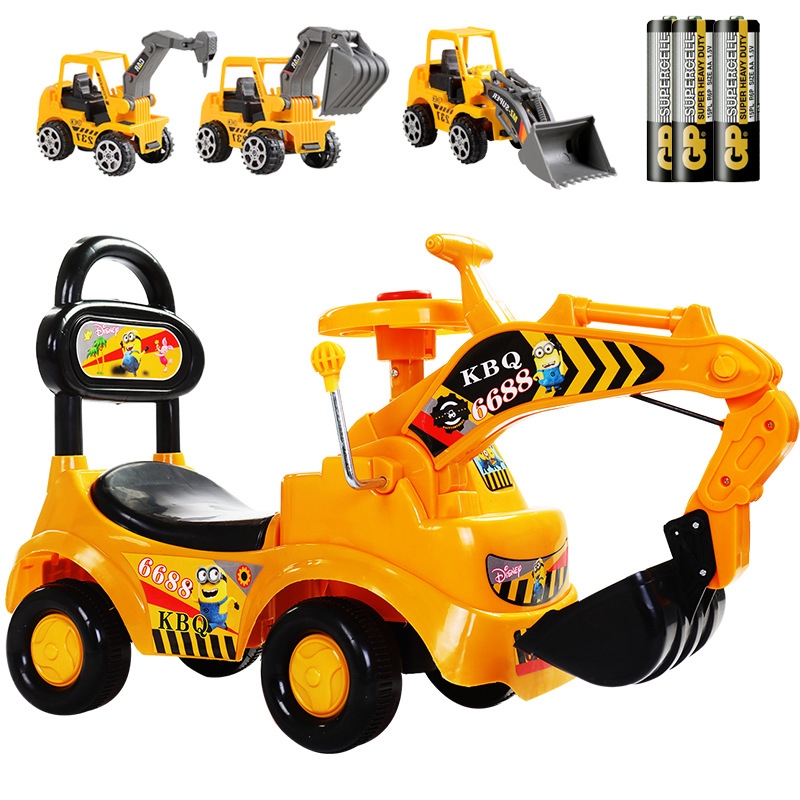 Excavadora de juguete excavadora de juguete para niños excavadora de ingeniería vehículo deslizante niño excavadora de juguete Nuevo