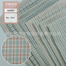 春夏新款现货色织格子面料条纹泡泡肌理感服装男女装衬衫裤子布料