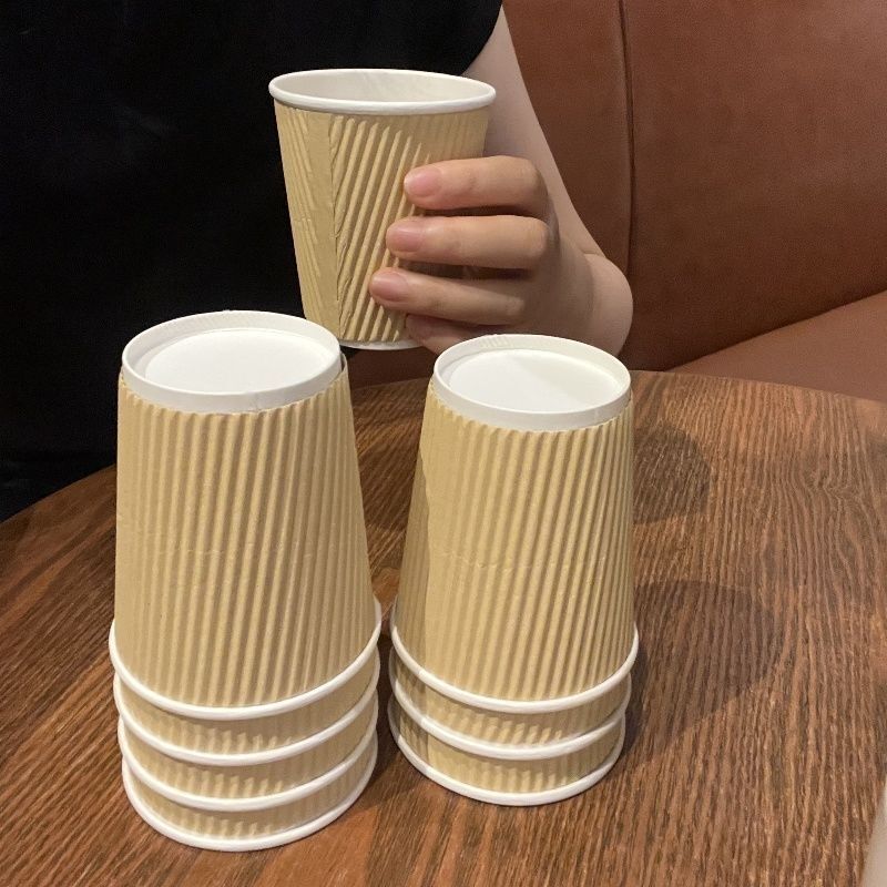 Disposable Paper Cup, Ultra-Thick, Non-Slip, Wedding, Commercial, Household, Anti-Scalding Water Cup, Coffee, High Temperature Resistant Cup, Whole Box Wholesale