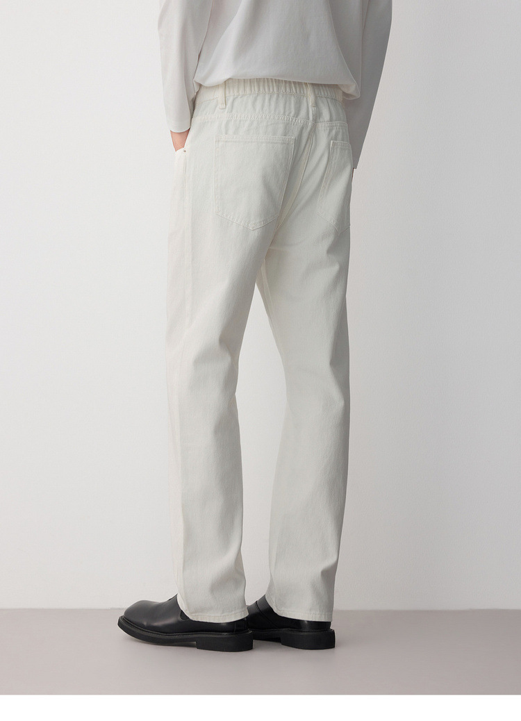 Quần jean nam slim công sở cotton cao cấp — trắng chi tiết 15