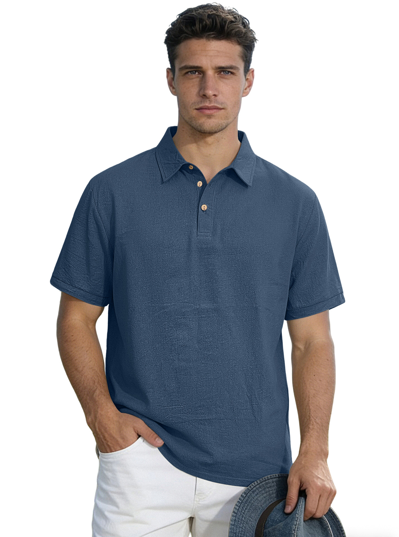 Transfronterizos Europa y América Amazon directo para el nuevo hombre polo de color sólido camiseta de negocios de alta gama camiseta de manga corta