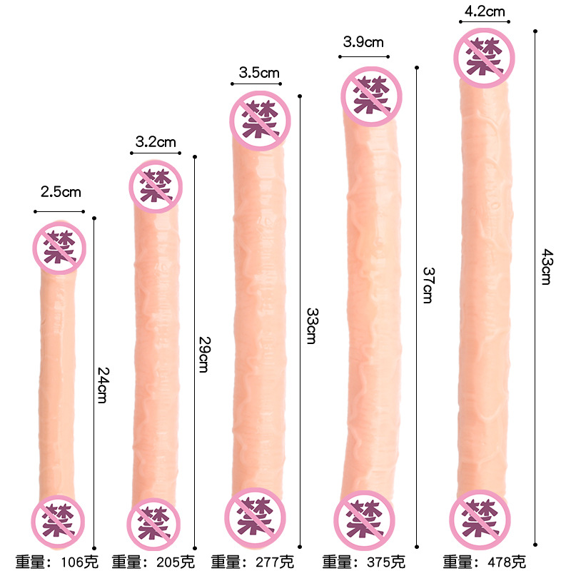 Double-Headed Transparent TPE Dildo, Flexible Dual-Ended Anal and Vaginal Toy — detail image 1