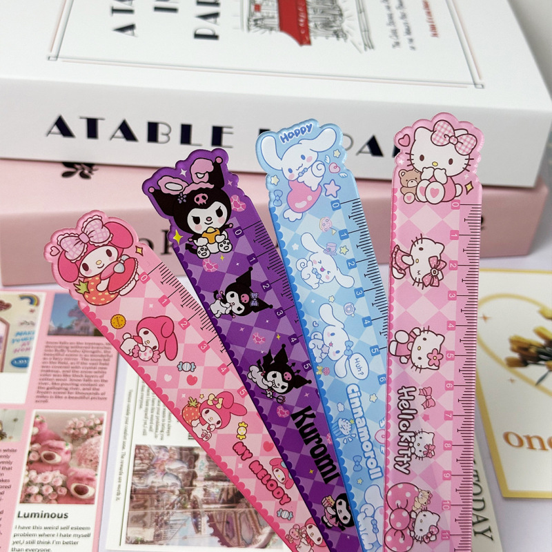 サンリオ高見え漫画かわいい定規アクリルガールハート定規学習文具定規学生ギフト|undefined