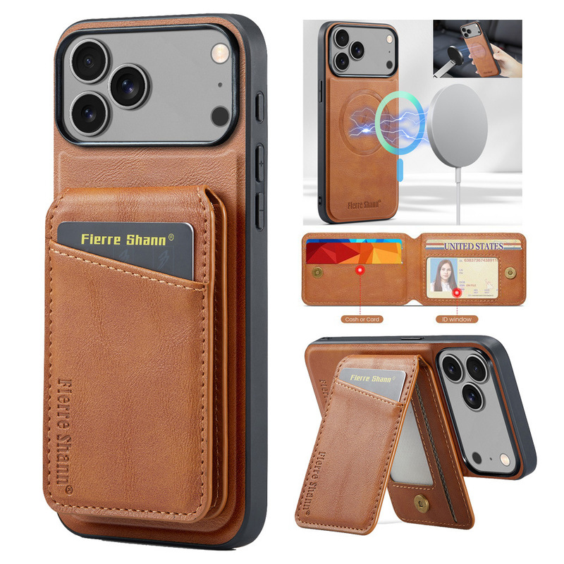 Suitable for Apple 17Promax Magnetic Phone Case with Card Slot Magsafe Two-In-One Samsung S26U Phone Case