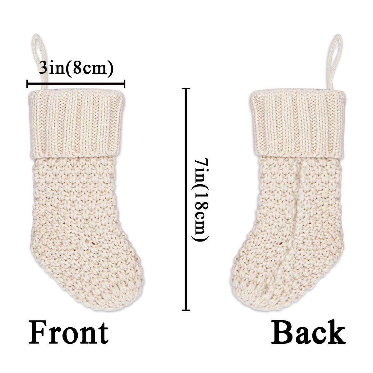 Nueva decoración navideña transfronteriza calcetines de regalo de Navidad de punto de color sólido estilo rústico decoración del árbol de Navidad chimenea calcetines colgantes