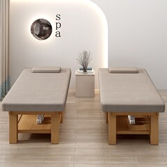 美容院専用美容ベッド実木マッサージベッド漢方医正理学療法ベッド穴付きマッサージベッド紋織採耳spa