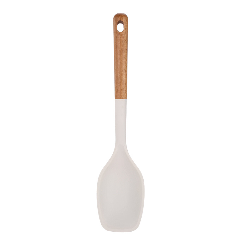 Nórdico color de silicona set de cocina sopa de sopa de cocina antiadherente para pala para fritar verduras casera sopa de cocina set de cucharas
