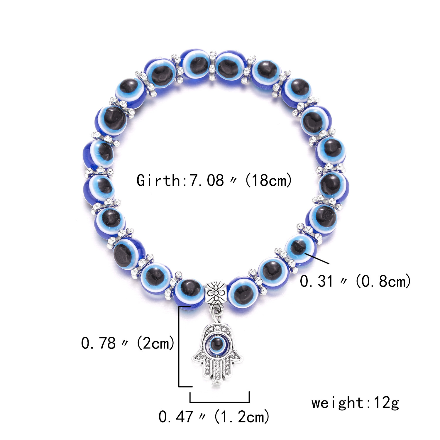 Fashion Eye Alloy Resin Beaded Unisex Bracelets display picture 1