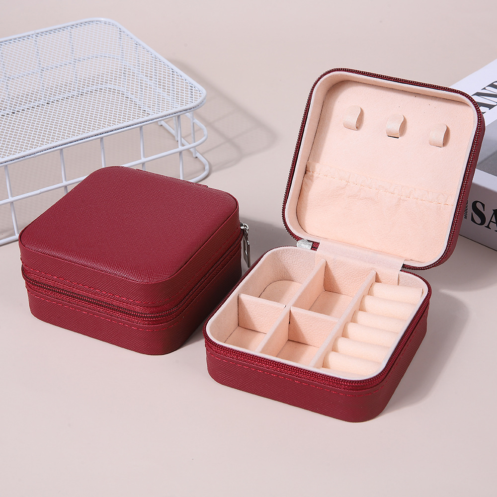 Caja de joyería portátil caja de regalo caja de joyería caja de embalaje pendientes collar anillo joyería caja de joyería