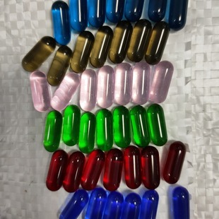 Factory Direct Creative Crystal Accessories Houkao Decorative Glass Capsule Color Pills Crystal Beads