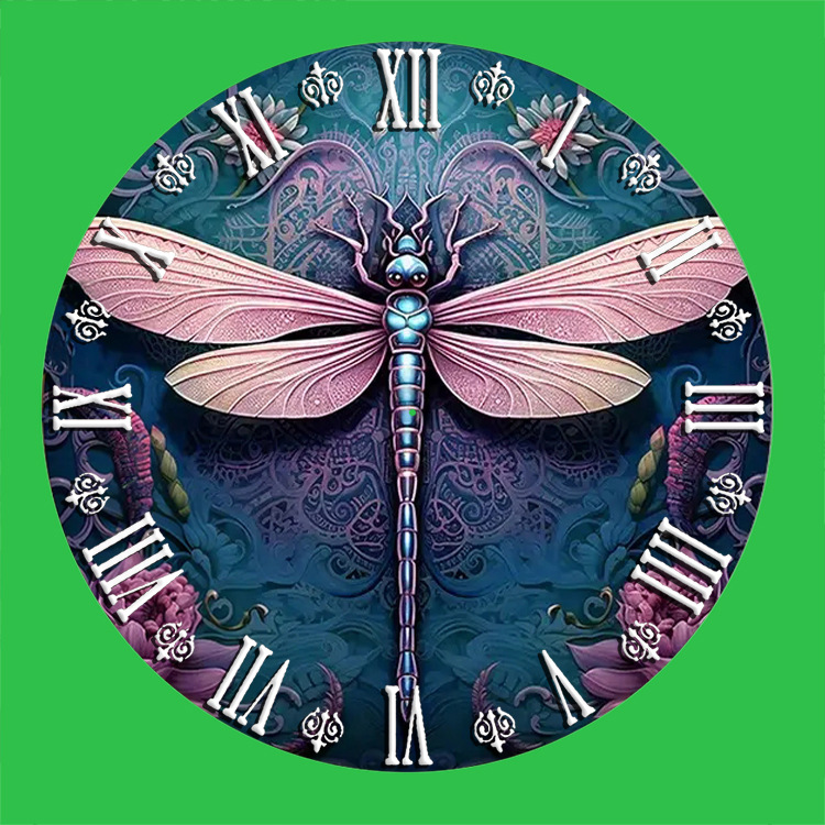 Reloj de pared sin marco con mariposa/animal, reloj simple de tablero de densidad, decoración para sala/comedor, venta directa de fábrica