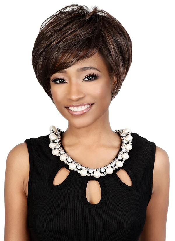 Transfronterizo comercio electrónico venta en caliente pelucas de cabello corto recto de mujer inclinada pelucas de peluca simulación de cabello corto de moda europea y americana