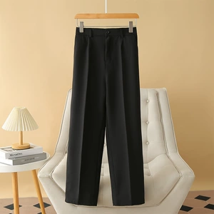 Пиджак классического кроя, осенние демисезонные приталенные штаны, эластичная талия, высокая талия, большой размер