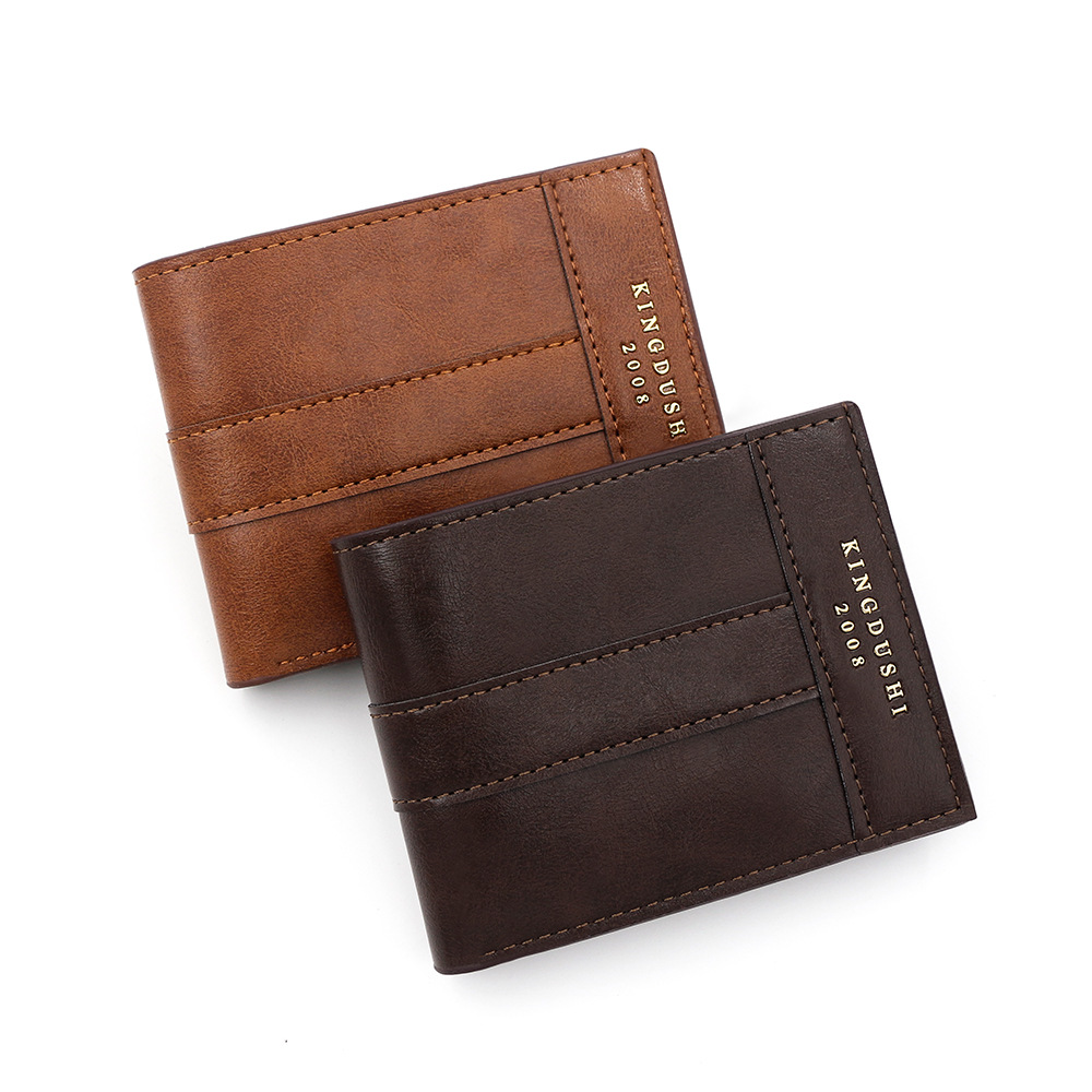 Foreign Trade Men's Short Wallet Tpu Letter Card Holder Coin Purse Large Capacity Dollar Bag Wholesale
