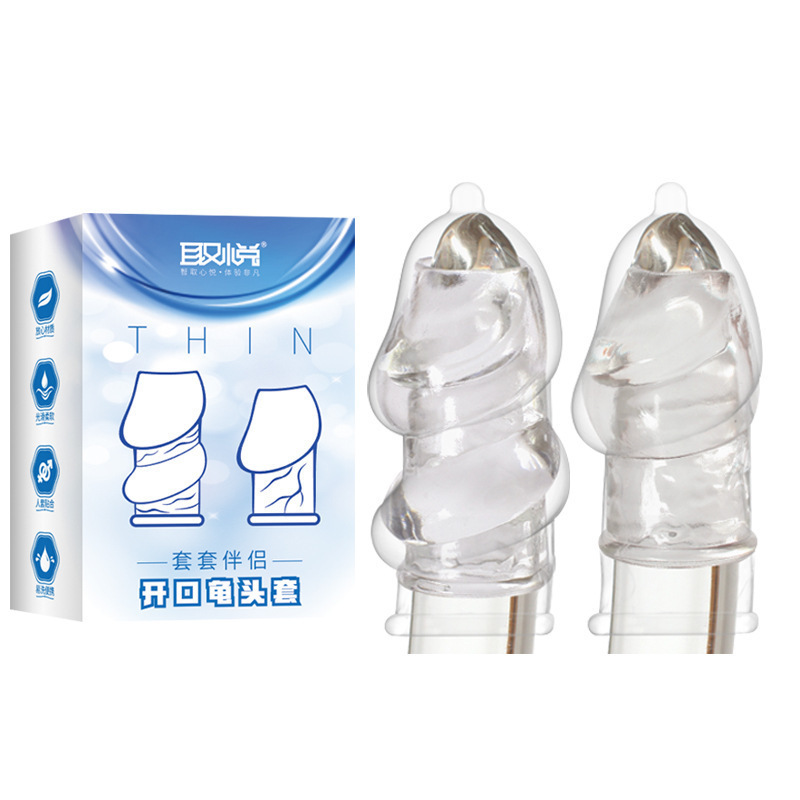 Para complacer con el pene masculino aislamiento térmico collar transparente pegamento blando cristal cubierta de sexo adulto artículos sexuales al por mayor image 5
