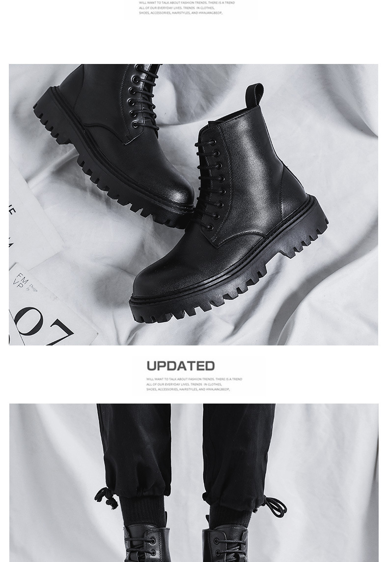 Internet Beliebte Martin-Stiefel für Herren, High-Top, trendige Frühlings- und Herbstschuhe im britischen Retro-Stil, mittelhohe Lederschuhe, erhöhte schwarze Lederstiefel_voghion.com