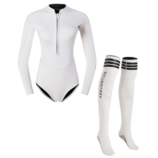 2mm macaron women one-piece diving suit surfing long-sleeved top snorkeling jelly suit warm cold sun protection suit
