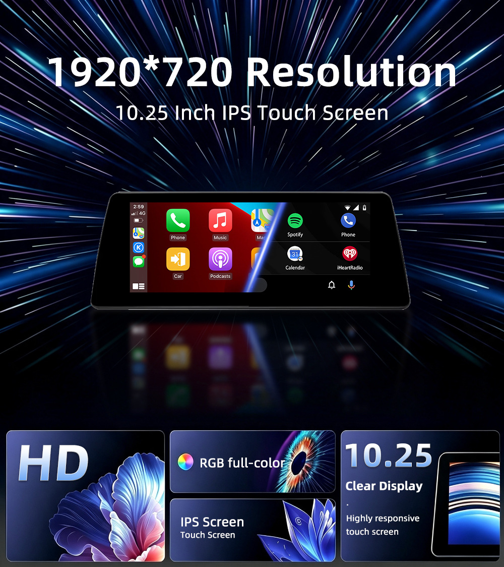 Large-Screen Car Central Control System Suitable for Bmw 5 Series E60 E61 2004-2010 Bluetooth Android Navigation Linux