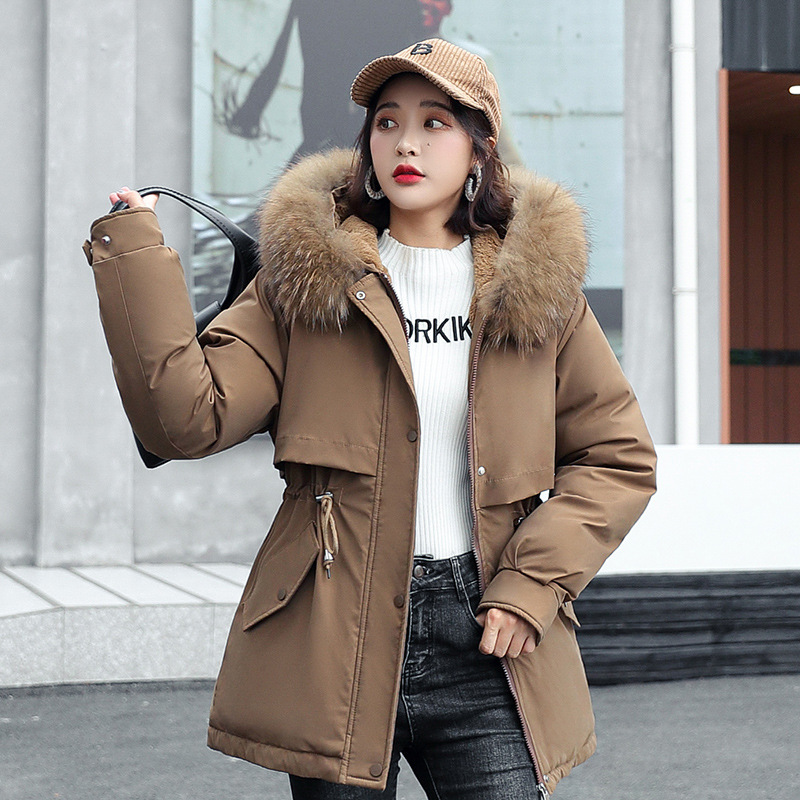 Pike wear mujer de longitud media 2024 invierno nueva moda acolchada de algodón cálida gruesa chaqueta de algodón casual de mujer image 10