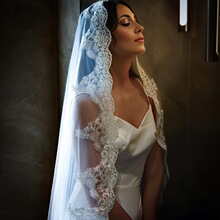 I 50155 French Lace Bridal Veil �����^�� ���R�d�羳�W��