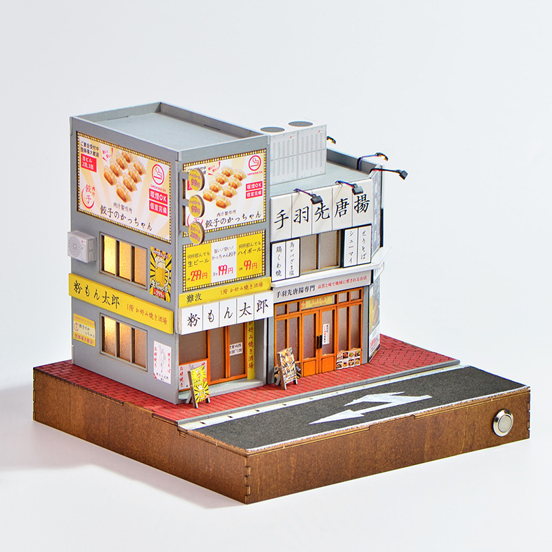 New Product 1:64 Scale Car Model Scene, Hand-Assembled Miniature Street Scene, Yakitori Shop Street Scene with Lights New Product 1:64 Scale Car Model Scene, Hand-Assembled Miniature Street Scene, Yakitori Shop Street Scene with Lights