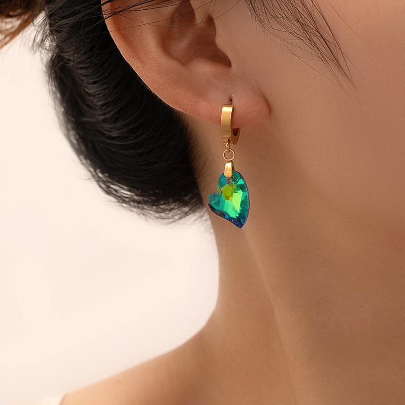 11g Weight 0.03µm Gold Plating Thickness Electroplated Gold Plating Process 201 Stainless Steel Ear Needle Material Golden Plated Plating Material Zircon Inlay Material Drop Earrings Classification 1 Pair Quantity Daily Occasion 201 Stainless Steel Material Star, Heart Shape Pattern Women's Gender Elegant, Retro Style Plating Craft Titanium Steel Star Heart Shape Elegant Retro Drop Earrings For Women's 4