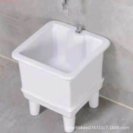 阳台卫生间拖把池跨境巴西工程款酒店农村家用大小四季陶瓷墩布盆