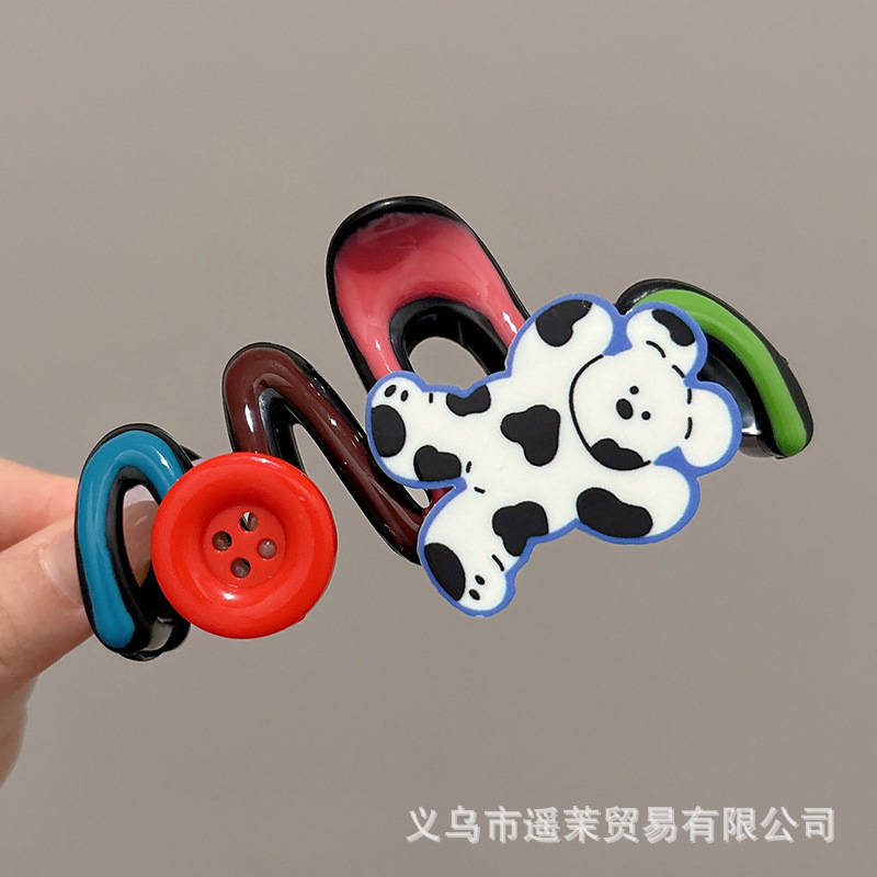 轻奢高端水晶大号抓夹鲨鱼夹女时尚百搭后脑勺盘发夹新款发抓头饰|undefined