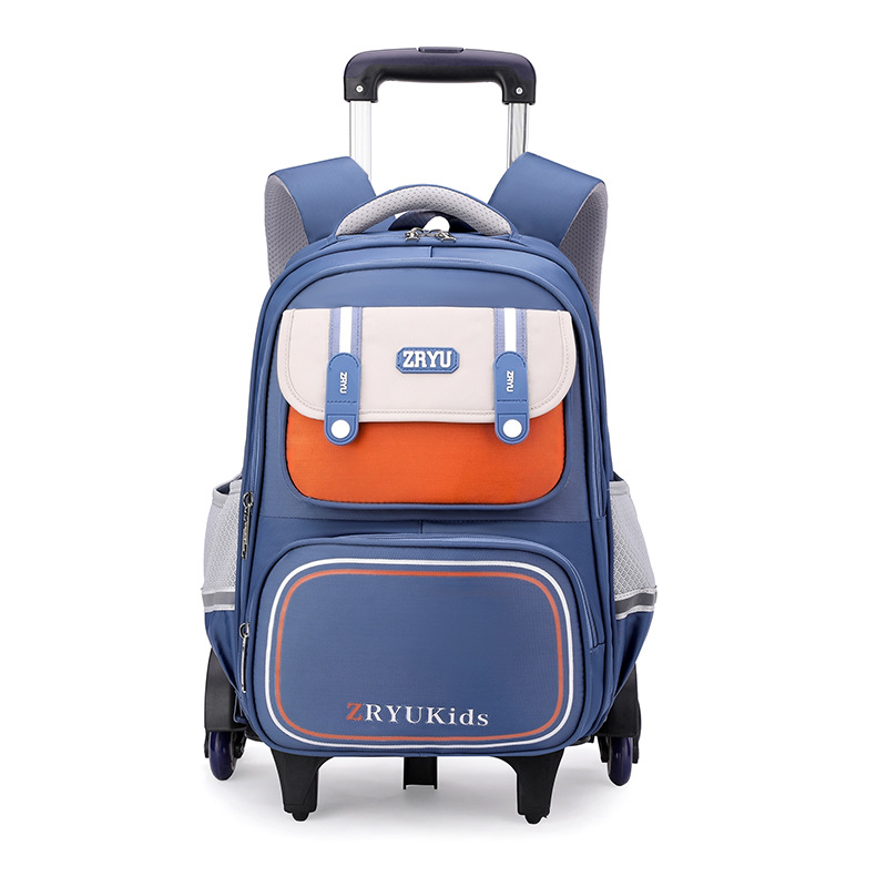 Mochila de pescado natural para estudiantes de primaria 1 - 3 - 6 grados mochila escolar doble uso seis ruedas escaleras al por mayor