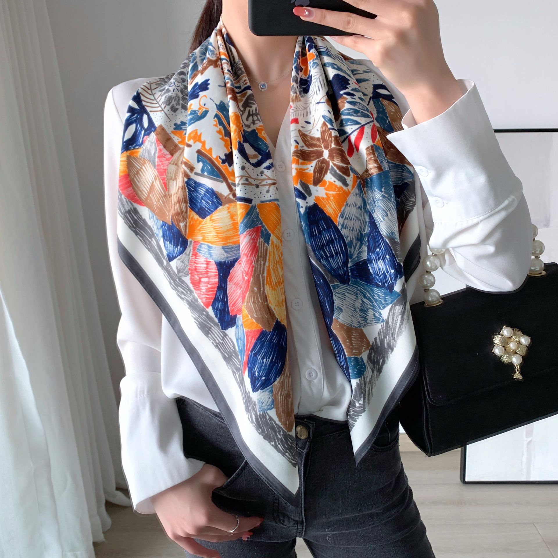 5 Ways to Style a Silk Scarf on a Bag – LIYA Collective