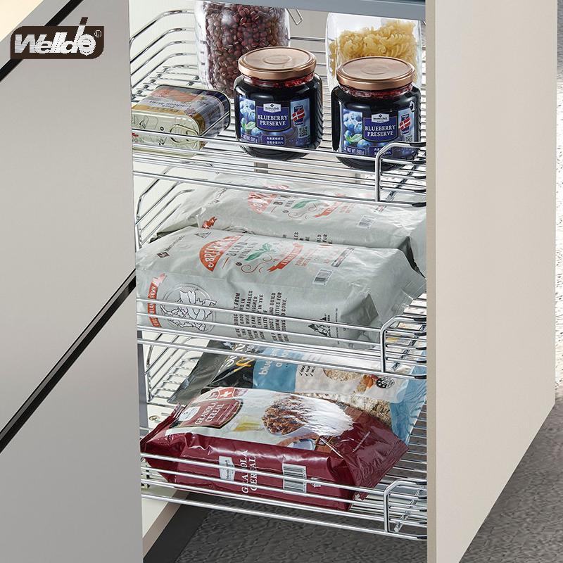 Welldo纬东 厨房地柜抽屉式三层拉篮橱柜抽屉式三层收纳拉篮